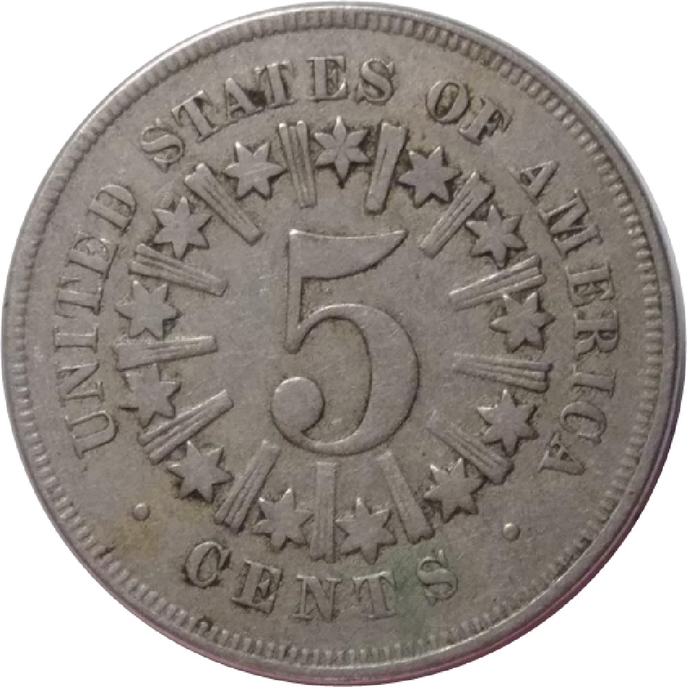 1867-Shield-Nickel-With-Rays